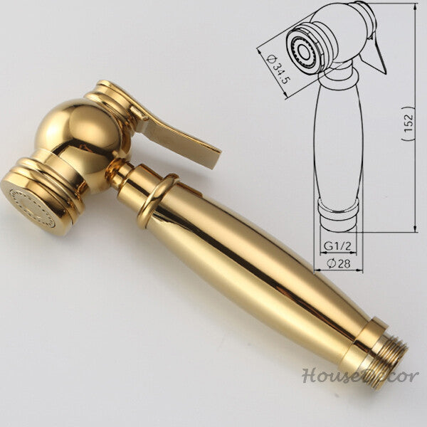 Gold Brass shower head detailed product view detail view