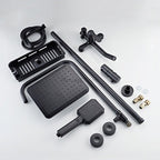 Black bath shower mixer tap wall mounted design additional view