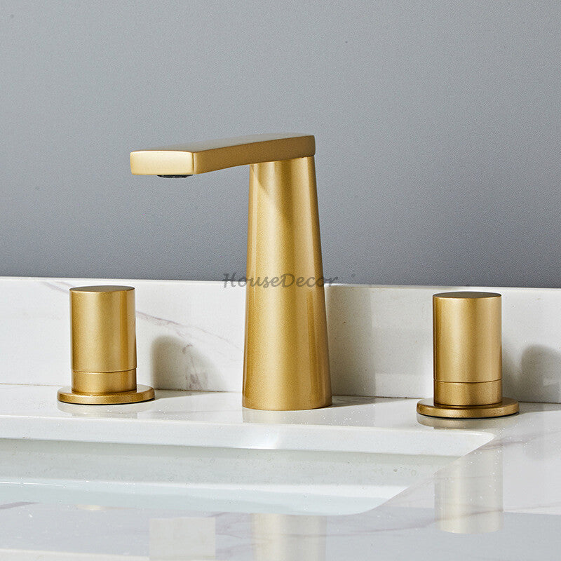 Modern bath shower mixer tap 3 hole installation detail view