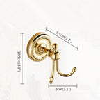 Gold robe hook wall mounted design detail view