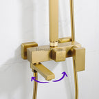 Brushed Gold bath shower mixer tap swivel spout additional view