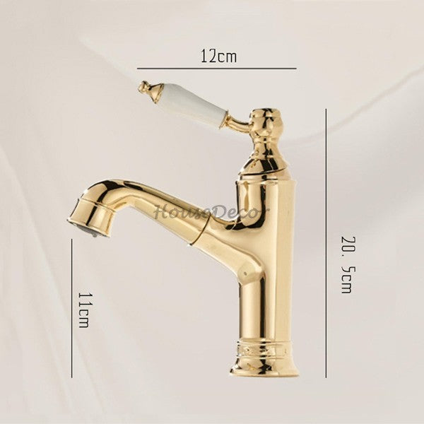 Antique Brass bath shower mixer tap pull out spray additional view