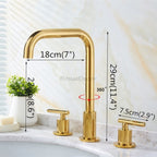 Modern bath shower mixer tap dual handle control additional view
