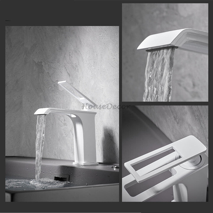 Modern bath shower mixer tap waterfall spout additional view
