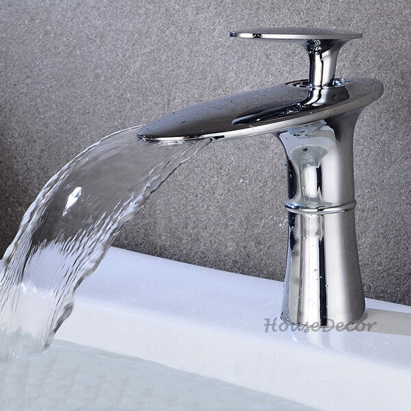 Modern bath shower mixer tap waterfall spout additional view