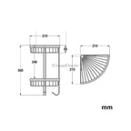 Gold toilet brush holder detailed product view additional view