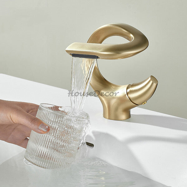 Modern bath shower mixer tap waterfall spout additional view