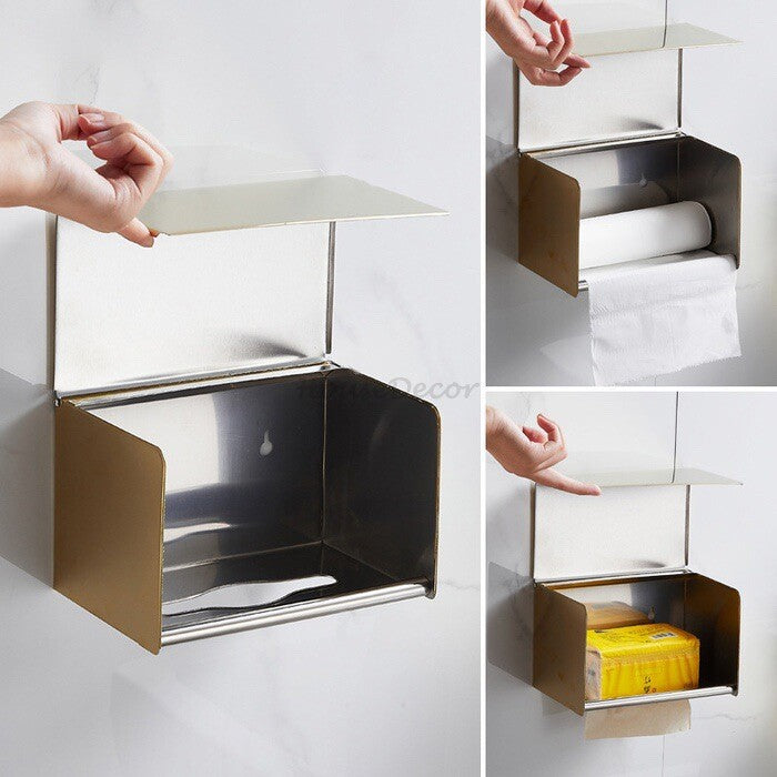 Modern toilet paper holder wall mounted design additional view