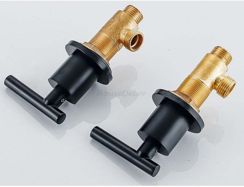 Modern bath shower mixer tap dual handle control additional view