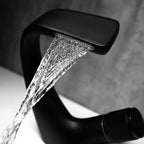 Modern bathroom basin mixer tap waterfall spout additional view