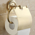 Gold toilet paper holder wall mounted design main view