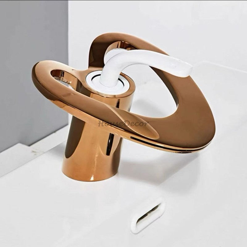 Modern bath shower mixer tap waterfall spout additional view