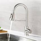 Modern Stainless Steel kitchen sink mixer tap pull out spray additional view