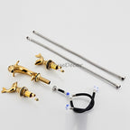 Modern bath shower mixer tap dual handle control additional view