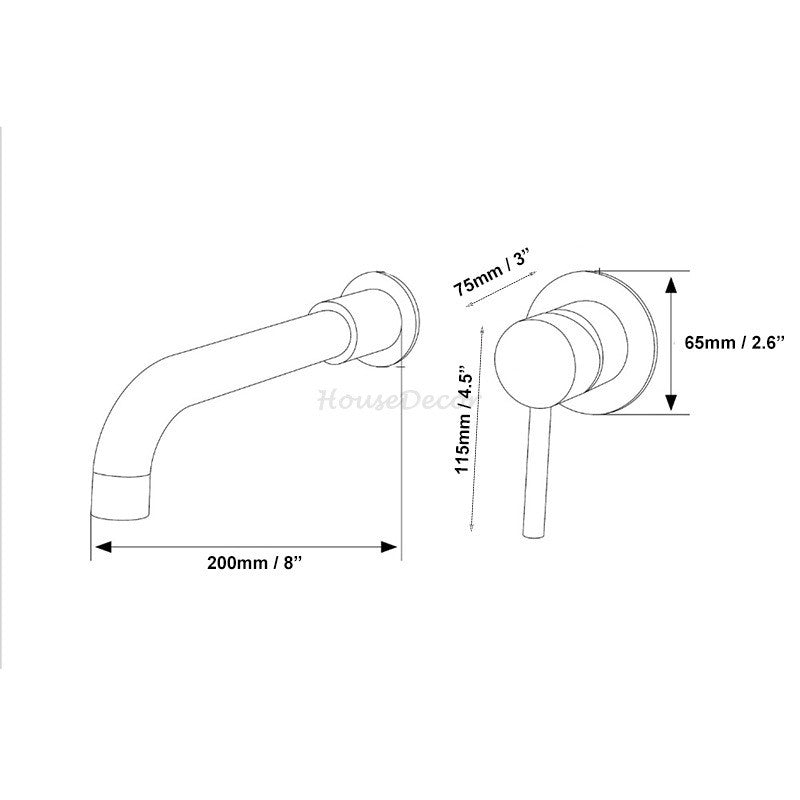 Black bath shower mixer tap wall mounted design additional view