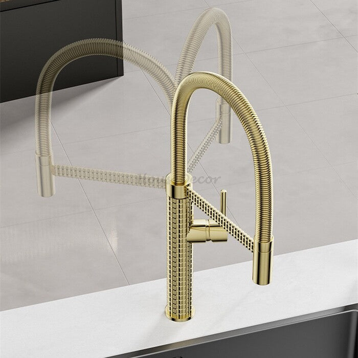 Modern kitchen sink mixer tap swivel spout additional view