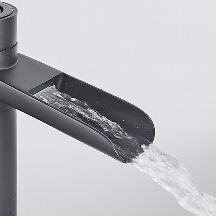 Modern bath shower mixer tap waterfall spout additional view