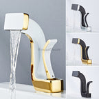 Brass bath shower mixer tap waterfall spout main view