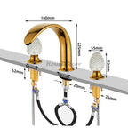 Modern bath shower mixer tap dual handle control additional view