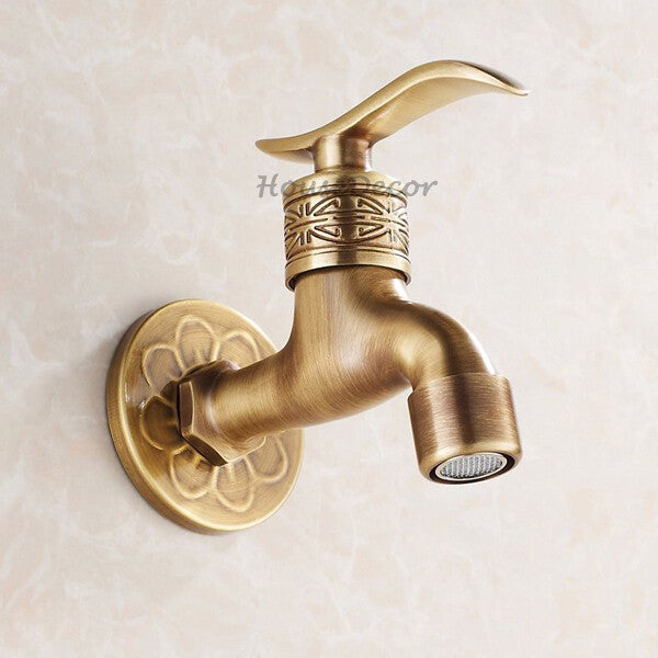Modern utility faucet wall mounted design detail view