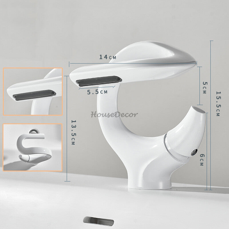 Modern bath shower mixer tap waterfall spout additional view