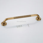 Antique Brass bathroom grab bar safety grip additional view
