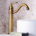 Antique Brass bath shower mixer tap swivel spout main view