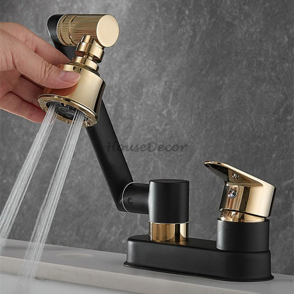Gold Brass bath shower mixer tap swivel spout additional view