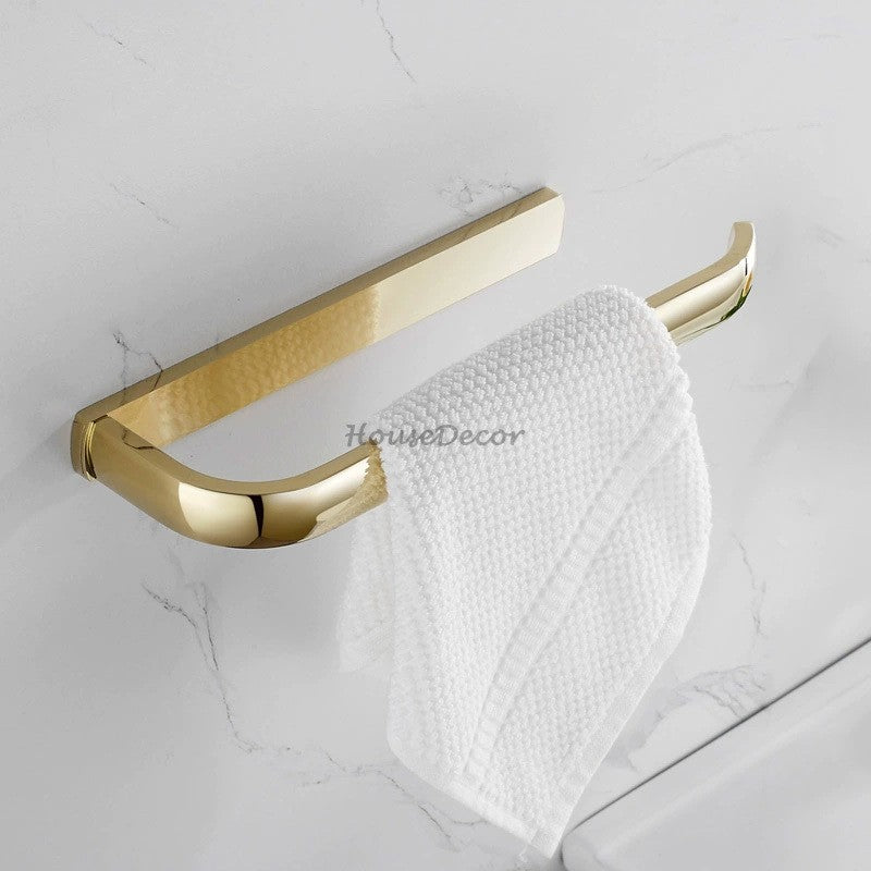 Gold toilet brush holder detailed product view additional view