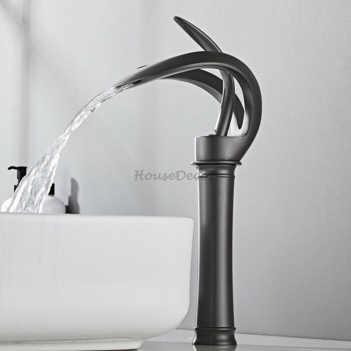 Modern bath shower mixer tap waterfall spout additional view