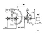 Gold bath shower mixer tap wall mounted design additional view