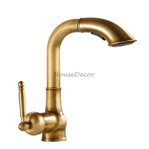 Modern bath shower mixer tap pull out spray main view