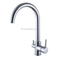 Chrome kitchen sink mixer tap detailed product view main view