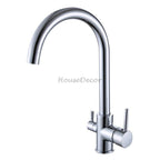 Chrome kitchen sink mixer tap detailed product view main view