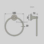 Black towel ring wall mounted design additional view