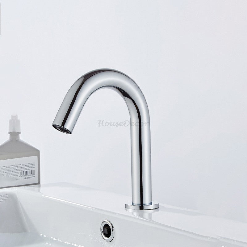 Modern bathroom basin mixer tap detailed product view main view