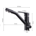 Black kitchen sink mixer tap swivel spout additional view