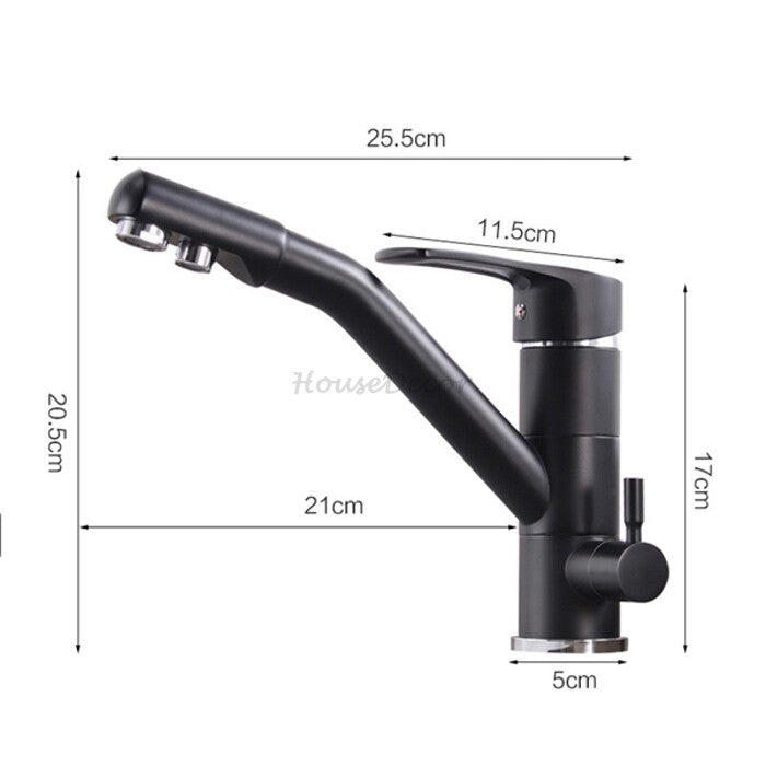 Black kitchen sink mixer tap swivel spout additional view