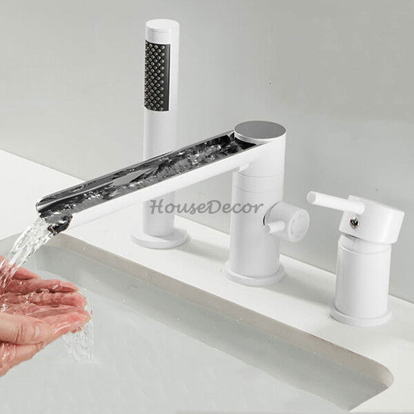 Modern bath shower mixer tap waterfall spout additional view