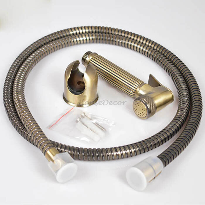 Antique Brass home product handheld shower set detail view