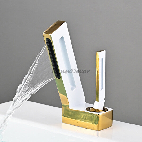 Modern bath shower mixer tap waterfall spout additional view