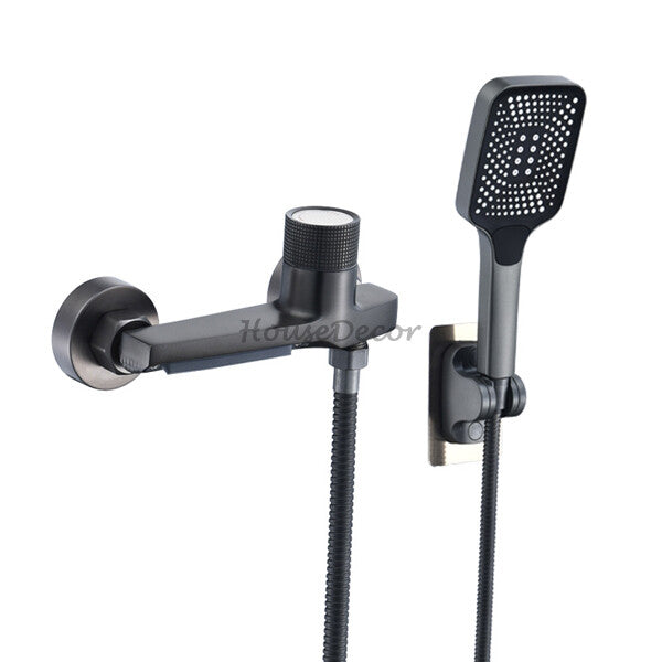 Modern bath shower mixer tap waterfall spout main view