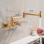 Brass kitchen sink mixer tap swivel spout additional view