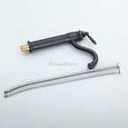 Black Brass bath shower mixer tap swivel spout detail view