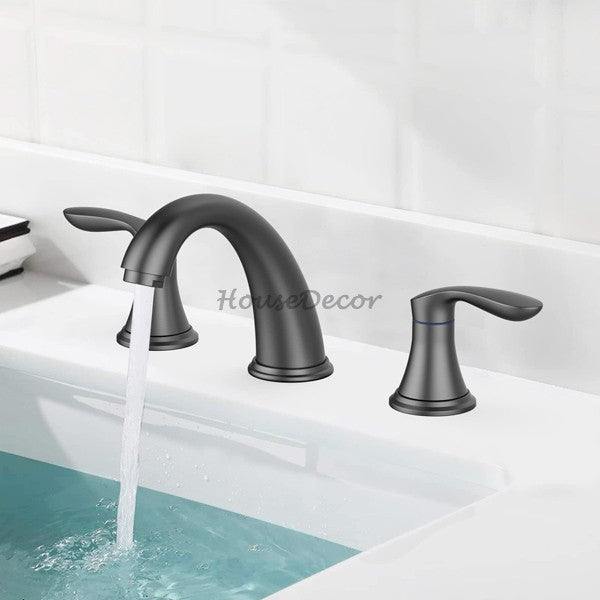Modern bath shower mixer tap dual handle control additional view