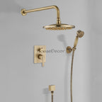 Modern shower head wall mounted design detail view