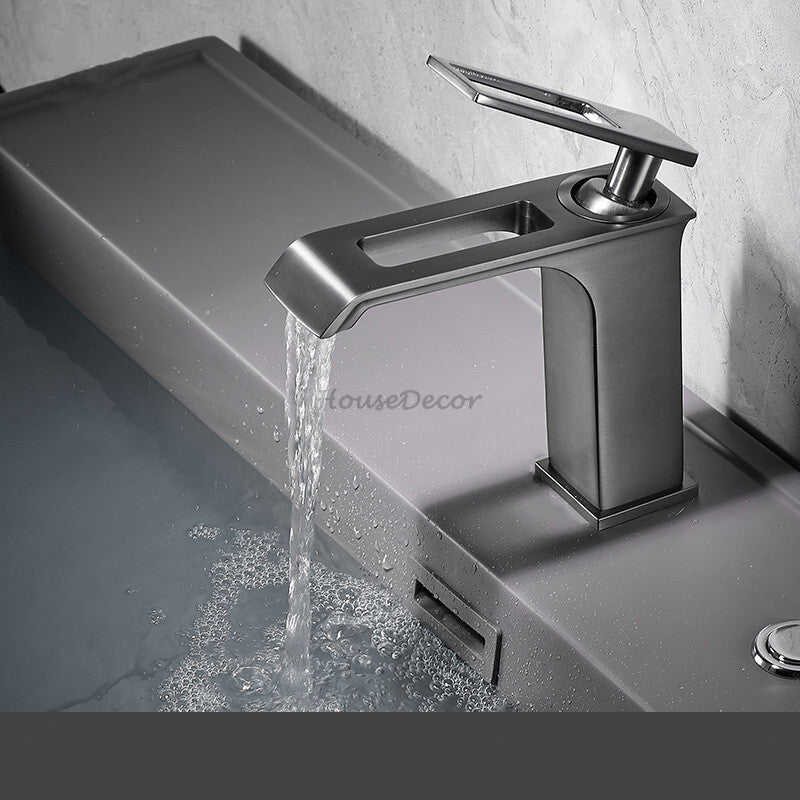 Modern bath shower mixer tap waterfall spout additional view