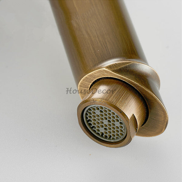Antique Brass bath shower mixer tap deck mounted design additional view