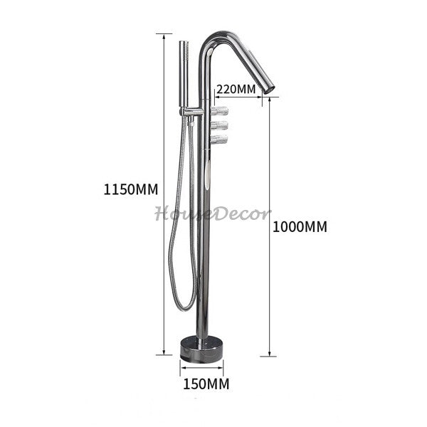 Modern bath shower mixer tap floor mounted design additional view