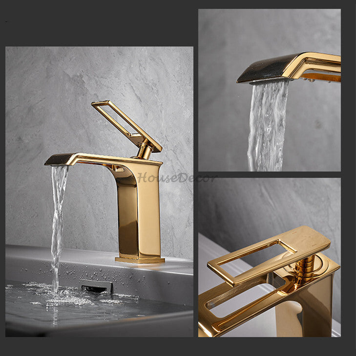Modern bath shower mixer tap waterfall spout additional view